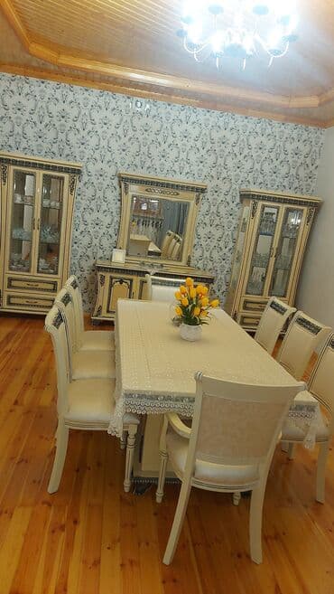 Qonaq otağı üçün, Açılmayan, Dördbucaq masa, 6 stul lalafo.az -da Qonaq otağı üçün, Açılmayan, Dördbucaq masa, 6 stul