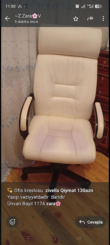 💫 Ofis kreslosu *zivella* *Qiymət 130azn* Yaxşı vəziyyətdədir lalafo.az -da 💫 Ofis kreslosu *zivella* *Qiymət 130azn* Yaxşı vəziyyətdədir