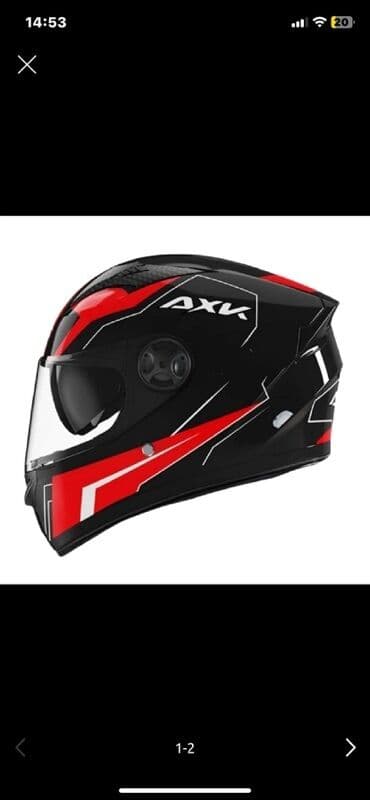 AXX tam üzlü motosiklet dəbilqəsi - Rəng və dizayn: Qara əsas lalafo.az -da AXX tam üzlü motosiklet dəbilqəsi - Rəng və dizayn: Qara əsas