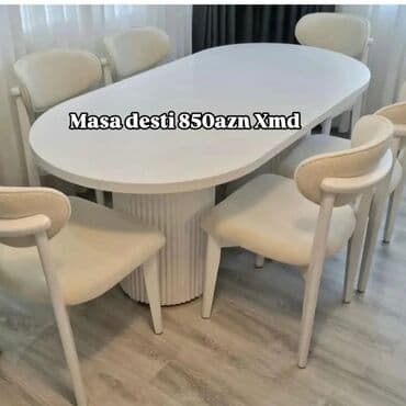 Qonaq otağı üçün, Yeni, Açılmayan, Oval masa, 6 stul lalafo.az -da Qonaq otağı üçün, Yeni, Açılmayan, Oval masa, 6 stul