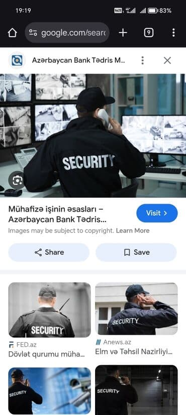 Mühafizəçi, 32 il, 6 ildən artıq təcrübə lalafo.az -da Mühafizəçi, 32 il, 6 ildən artıq təcrübə
