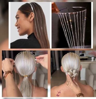 Цепочки: Роскошный аксессуар для волос. НОВЫЙ в запечанном пакете. Корона at lalafo.az — 1 Цепочки: Роскошный аксессуар для волос. НОВЫЙ в запечанном пакете. Корона — 1