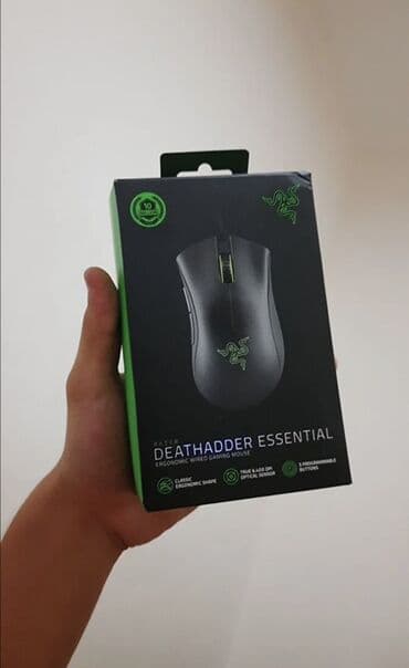 Razer DeathAdder Essential – simli oyun siçanı Xüsusiyyətlər: - lalafo.az -da Razer DeathAdder Essential – simli oyun siçanı Xüsusiyyətlər: -