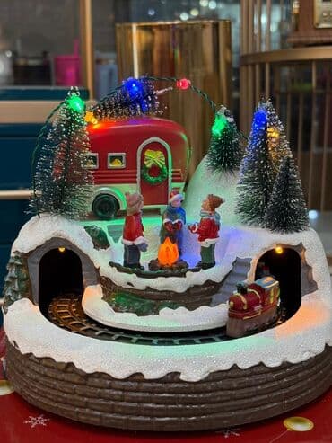 Yeni il dekorativ kompozisiyası – işıqlı musiqili diorama - Qarlı qış lalafo.az -da Yeni il dekorativ kompozisiyası – işıqlı musiqili diorama - Qarlı qış