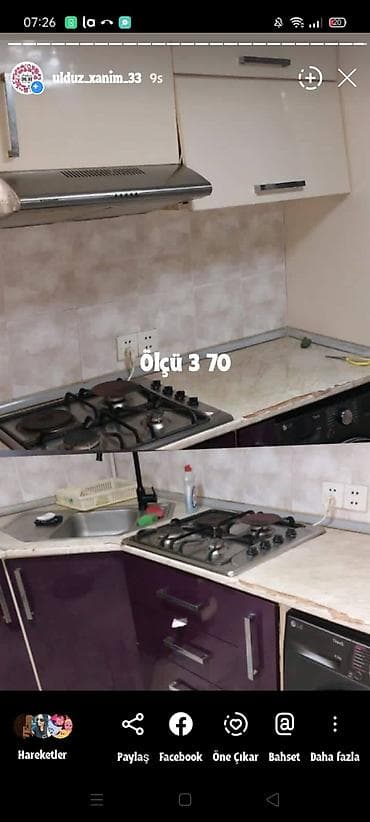 Mətbəx mebeli dəsti – ölçü 3,70 - Üst və alt dolablar komplekti - at lalafo.az Mətbəx mebeli dəsti – ölçü 3,70 - Üst və alt dolablar komplekti -