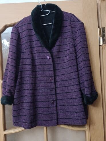 Qadınlar üçün zərif üst geyimi – bənövşəyi-qara zolaqlı, parıltılı lalafo.az -da Qadınlar üçün zərif üst geyimi – bənövşəyi-qara zolaqlı, parıltılı