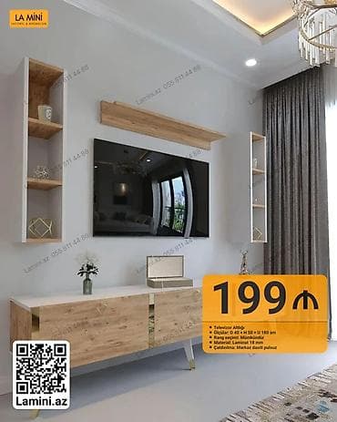 Düz TV altlığı, Polkalı, Laminat lalafo.az -da Düz TV altlığı, Polkalı, Laminat