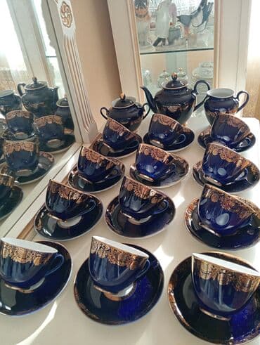 Çay dəsti, rəng - Göy, Kobalt, 12 nəfərlik, SSRİ lalafo.az -da Çay dəsti, rəng - Göy, Kobalt, 12 nəfərlik, SSRİ