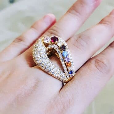 Toy, Üzük, Swarovski, Sarı qızıl, 750 Əyar, Topaz lalafo.az -da Toy, Üzük, Swarovski, Sarı qızıl, 750 Əyar, Topaz