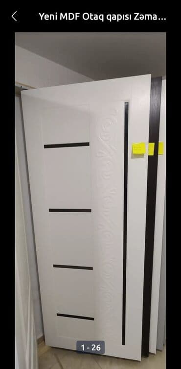 Потолок: Для спальни Новый Межкомнатная дверь 90х205 см С наличником, C гарантией, Платная установка, Бесплатная доставка, Платная доставка, Доставка в районы at lalafo.az — 24 Потолок: Для спальни Новый Межкомнатная дверь 90х205 см С наличником, C гарантией, Платная установка, Бесплатная доставка, Платная доставка, Доставка в районы — 24