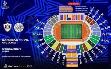 “Qarabağ FK – AFC Ajax” oyununa 3 bilet.
Sektor 11,Sıra 29 lalafo.az -da “Qarabağ FK – AFC Ajax” oyununa 3 bilet.
Sektor 11,Sıra 29