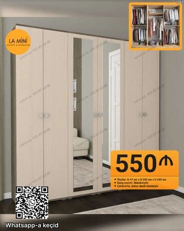Açılan, 4 qapılı Düz dolab, Qarderob, paltar dolabı lalafo.az -da Açılan, 4 qapılı Düz dolab, Qarderob, paltar dolabı