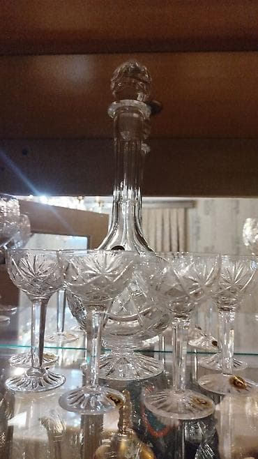 Rusiya istehsalı,qədimi xrustal çaxır dəsti,etiketi lalafo.az -da Rusiya istehsalı,qədimi xrustal çaxır dəsti,etiketi