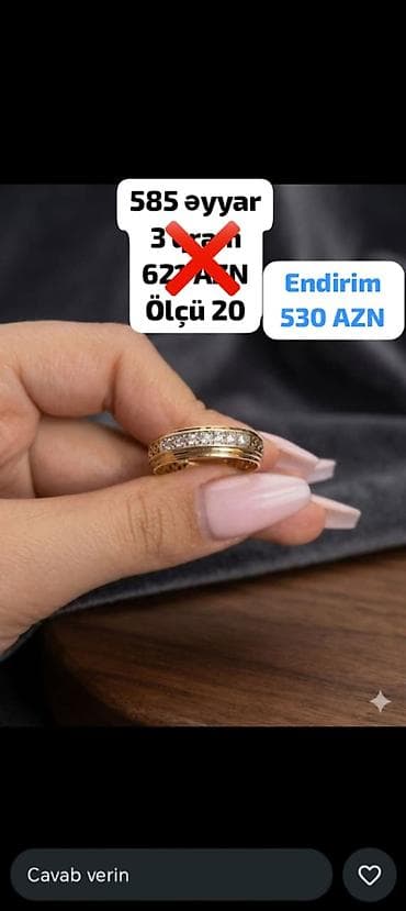 Üzük, Sarı qızıl, 585 Əyar lalafo.az -da Üzük, Sarı qızıl, 585 Əyar
