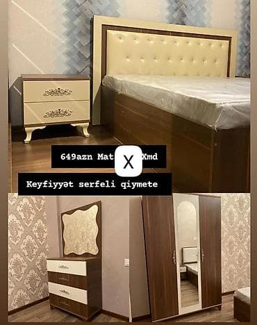 Yataq otağı dəsti Tərkib: - 1 ədəd iki siyirməli tumba – krem rəngli lalafo.az -da Yataq otağı dəsti Tərkib: - 1 ədəd iki siyirməli tumba – krem rəngli