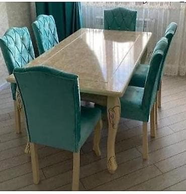 Qonaq otağı üçün, Yeni, Açılan, Dördbucaq masa, 6 stul lalafo.az -da Qonaq otağı üçün, Yeni, Açılan, Dördbucaq masa, 6 stul