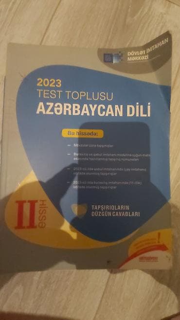 Məhsul: 2023 “Test Toplusu – Azərbaycan dili”, II hissə (Dövlət at lalafo.az Məhsul: 2023 “Test Toplusu – Azərbaycan dili”, II hissə (Dövlət