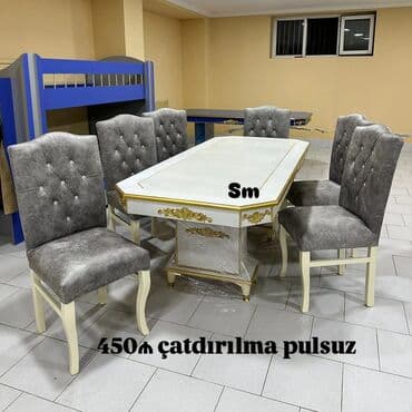 Qonaq otağı üçün, Açılmayan, Dördbucaq masa, 6 stul lalafo.az -da Qonaq otağı üçün, Açılmayan, Dördbucaq masa, 6 stul