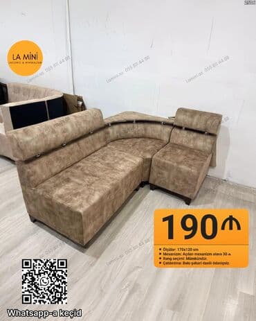 Künc divan, Açılan, Parça, Şəhərdaxili pulsuz çatdırılma lalafo.az -da Künc divan, Açılan, Parça, Şəhərdaxili pulsuz çatdırılma