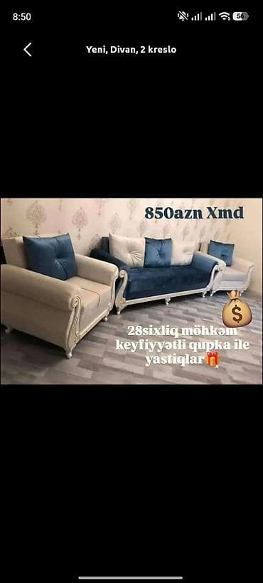 Yeni, Klassik divan, 2 kreslo lalafo.az -da Yeni, Klassik divan, 2 kreslo