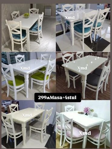 Mətbəx üçün, Açılmayan, Dördbucaq masa, 4 stul lalafo.az -da Mətbəx üçün, Açılmayan, Dördbucaq masa, 4 stul