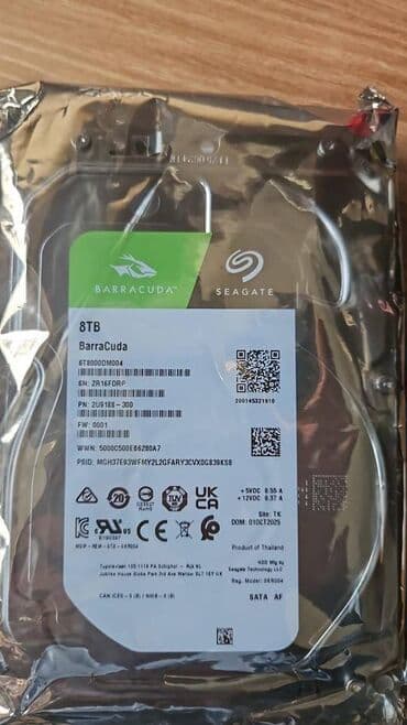 8TB HDD (Hard Disk) Tezedir. Upakovka. Acilmayib. Orijinal Seagate lalafo.az -da 8TB HDD (Hard Disk) Tezedir. Upakovka. Acilmayib. Orijinal Seagate
