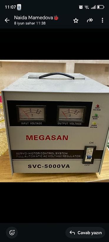 MEGASAN SVC-5000VA avtomatik AC gərginlik tənzimləyicisi lalafo.az -da MEGASAN SVC-5000VA avtomatik AC gərginlik tənzimləyicisi