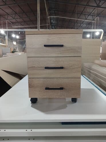 Təkərli 3 çekmecəli ofis tumbası - Material: ağac teksturalı lalafo.az -da Təkərli 3 çekmecəli ofis tumbası - Material: ağac teksturalı