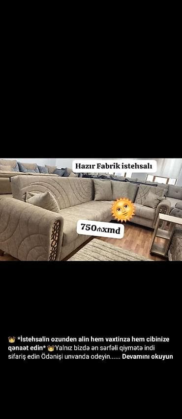 Künc divan, Qonaq otağı üçün lalafo.az -da Künc divan, Qonaq otağı üçün