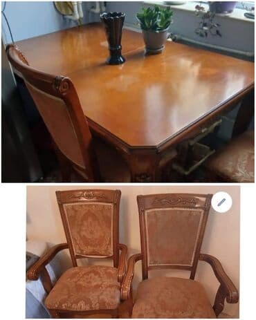 Qonaq otağı üçün, İşlənmiş, Açılan, Kvadrat masa, 6 stul lalafo.az -da Qonaq otağı üçün, İşlənmiş, Açılan, Kvadrat masa, 6 stul