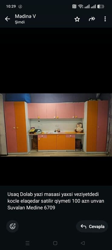 Usaq Dolab yazi masasi yaxsi veziyetdedi kocle elaqedar satilir lalafo.az -da Usaq Dolab yazi masasi yaxsi veziyetdedi kocle elaqedar satilir