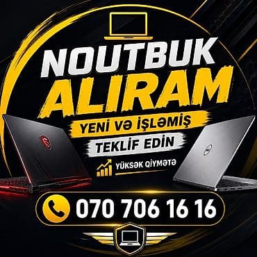 YÜKSƏK QİYMƏTƏ NOUTBUK ALIRAM YENİ VƏ İŞLƏMİŞ at lalafo.az YÜKSƏK QİYMƏTƏ NOUTBUK ALIRAM YENİ VƏ İŞLƏMİŞ