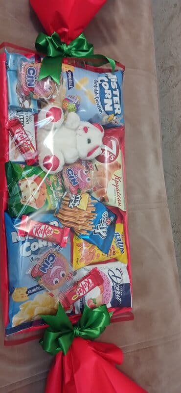 Hədiyyəlik şirniyyat buketi və səbəti - Tərkib: müxtəlif paketlərlə lalafo.az -da Hədiyyəlik şirniyyat buketi və səbəti - Tərkib: müxtəlif paketlərlə