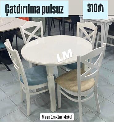 Yumru masa, Mətbəx üçün, 6 nəfər lalafo.az -da Yumru masa, Mətbəx üçün, 6 nəfər