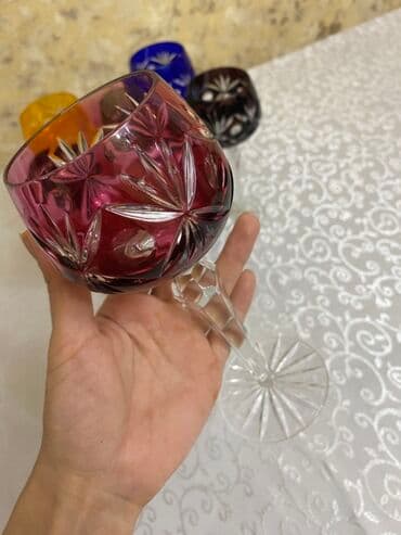 Qədəhlər, rəng - Qırmızı, Xrustal, 6 ədədli dəst lalafo.az -da Qədəhlər, rəng - Qırmızı, Xrustal, 6 ədədli dəst