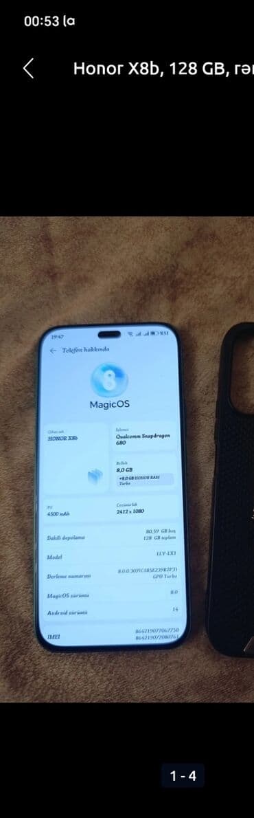 Honor X8b, 128 GB, rəng - Yaşıl, Zəmanət, Sensor, Barmaq izi lalafo.az -da Honor X8b, 128 GB, rəng - Yaşıl, Zəmanət, Sensor, Barmaq izi