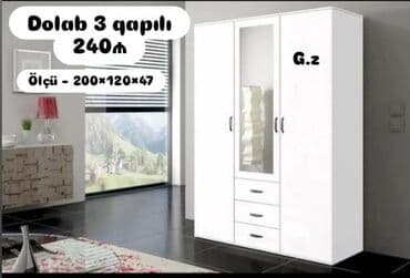 Açılan, 3 qapılı Düz dolab, Qarderob, paltar dolabı lalafo.az -da Açılan, 3 qapılı Düz dolab, Qarderob, paltar dolabı