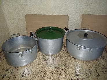 3 кастрюли 27-20-20см. (для дачи)все вмести 10м lalafo.az -da 3 кастрюли 27-20-20см. (для дачи)все вмести 10м