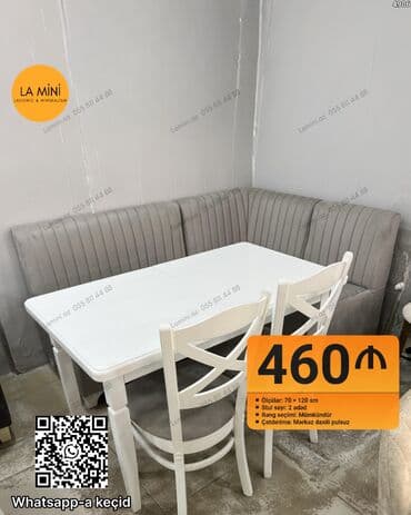 Mətbəx üçün, Açılmayan, Dördbucaq masa, 2 stul lalafo.az -da Mətbəx üçün, Açılmayan, Dördbucaq masa, 2 stul