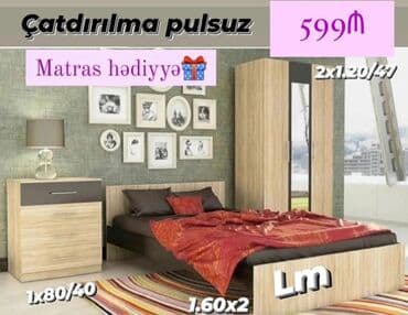 *Yataq dəsti* *Sifarişlə və yeni* Qiymət : *599₼* Dəstə daxildir lalafo.az -da *Yataq dəsti* *Sifarişlə və yeni* Qiymət : *599₼* Dəstə daxildir