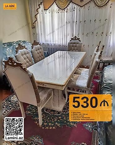Açılmayan, Dördbucaq masa, 6 stul lalafo.az -da Açılmayan, Dördbucaq masa, 6 stul