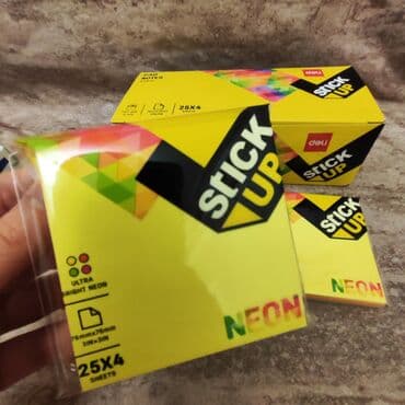 Deli Stick yapışqan qeyd vərəqləri 2 karobka var. hər bağlıda içində lalafo.az -da Deli Stick yapışqan qeyd vərəqləri 2 karobka var. hər bağlıda içində