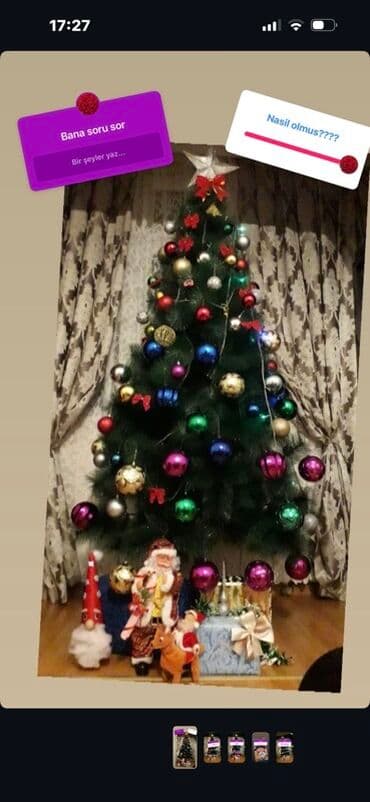 Bayramlıq bəzədilmiş süni şam ağacı seti - Yaşıl rəngli, sıx budaqlı lalafo.az -da Bayramlıq bəzədilmiş süni şam ağacı seti - Yaşıl rəngli, sıx budaqlı