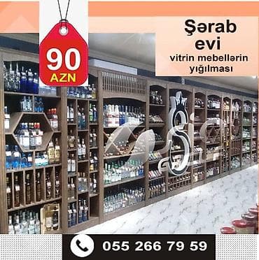 Şerab evi üçün vitrin mebel sifarişi lalafo.az -da Şerab evi üçün vitrin mebel sifarişi