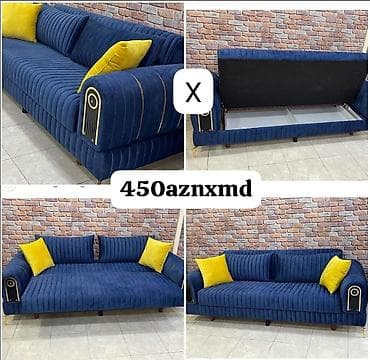 Mavi rəngli rahat açılıb-yığılan divan - Material: yumşaq, zolaqlı lalafo.az -da Mavi rəngli rahat açılıb-yığılan divan - Material: yumşaq, zolaqlı