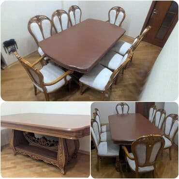 Qonaq otağı üçün, İşlənmiş, Açılan, Oval masa, 8 stul lalafo.az -da Qonaq otağı üçün, İşlənmiş, Açılan, Oval masa, 8 stul