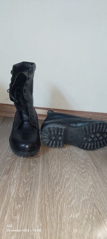 Qara dəri hərbi/taktiki botlar - Material: qalın, teksturalı təbii lalafo.az -da Qara dəri hərbi/taktiki botlar - Material: qalın, teksturalı təbii