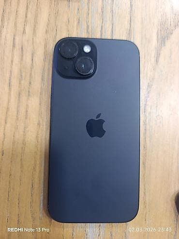 IPhone 15, 128 GB, Qara, Simsiz şarj, Face ID lalafo.az -da IPhone 15, 128 GB, Qara, Simsiz şarj, Face ID