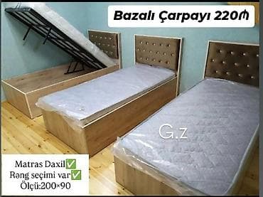 Təknəfərlik çarpayı, Bazalı, Matras ilə, Siyirməsiz lalafo.az -da Təknəfərlik çarpayı, Bazalı, Matras ilə, Siyirməsiz