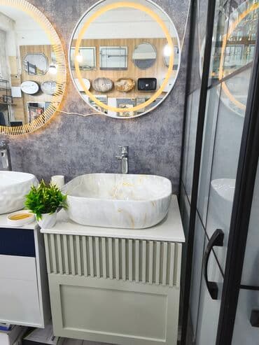 Mərmər naxışlı üstəqoyma əl-üz yuma qabı və vanna otağı dolabı dəsti lalafo.az -da Mərmər naxışlı üstəqoyma əl-üz yuma qabı və vanna otağı dolabı dəsti